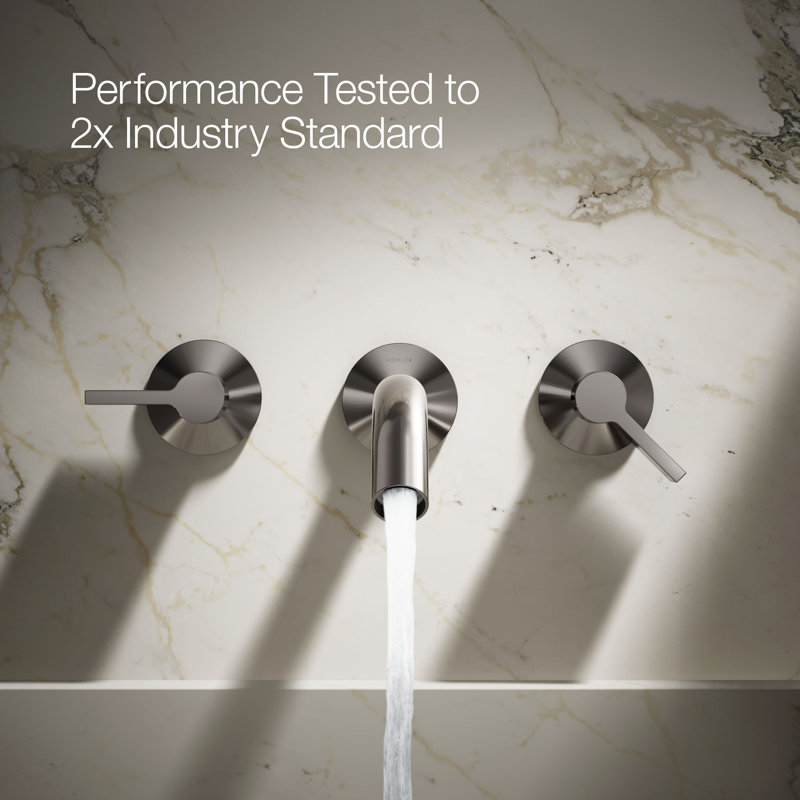 Components Wall-Mount Bathroom Sink Faucet Trim, Satin