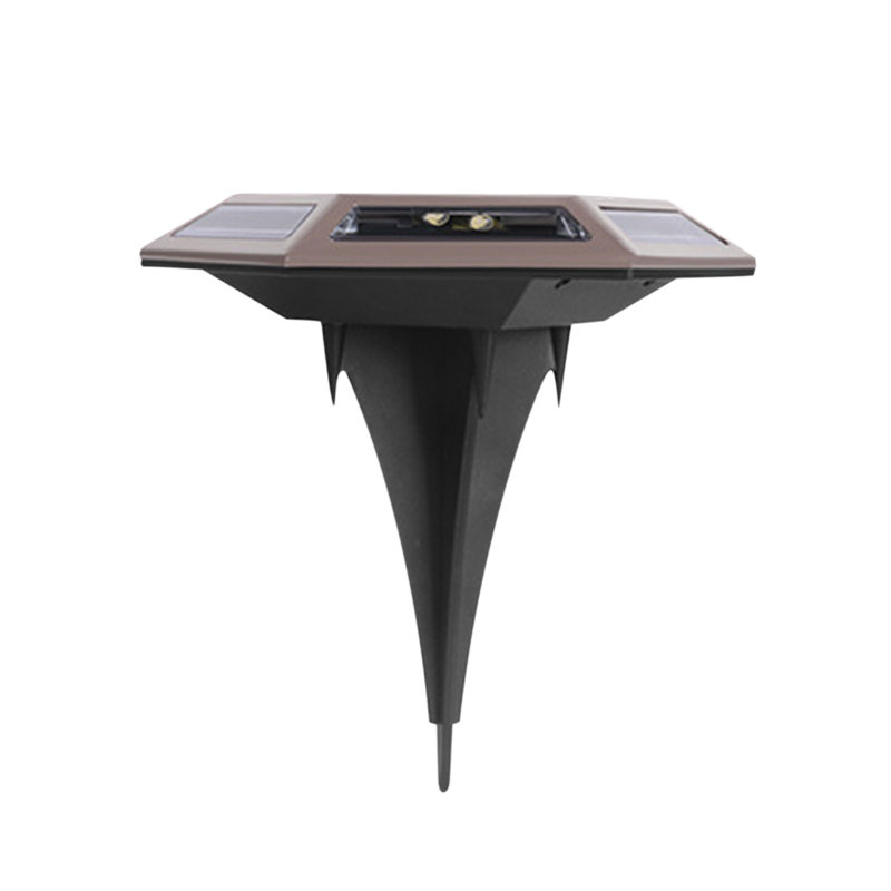 Lampe solaire solaire en acier inoxydable à DEL 12 pi, Gray