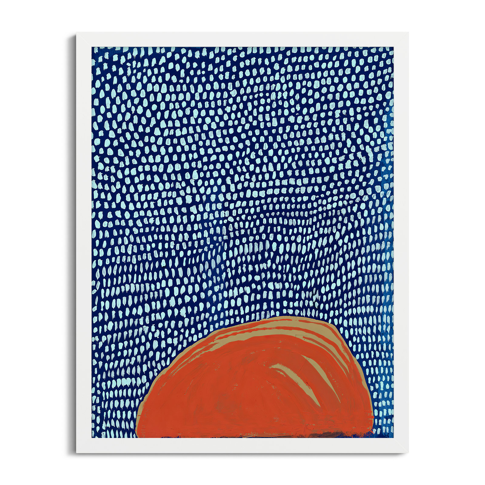 Bassel "Starscape 5" Print by Andrea Stokes, 38" H x 30" W, White Wood
