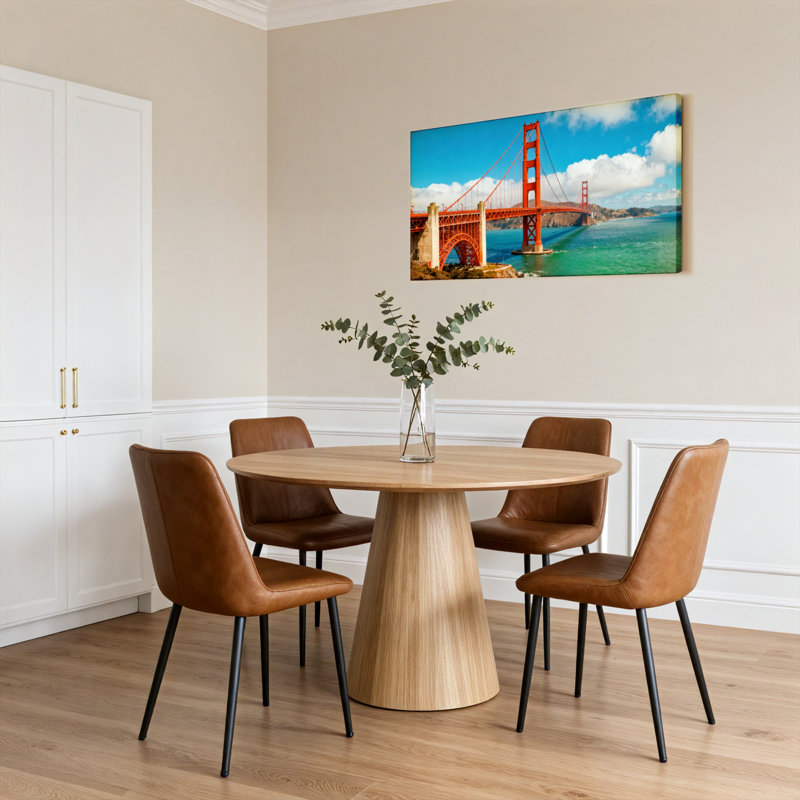 Ensemble de 1 tableau sur toile représentant le pont du Golden Gate, H 28 po x l 58 po