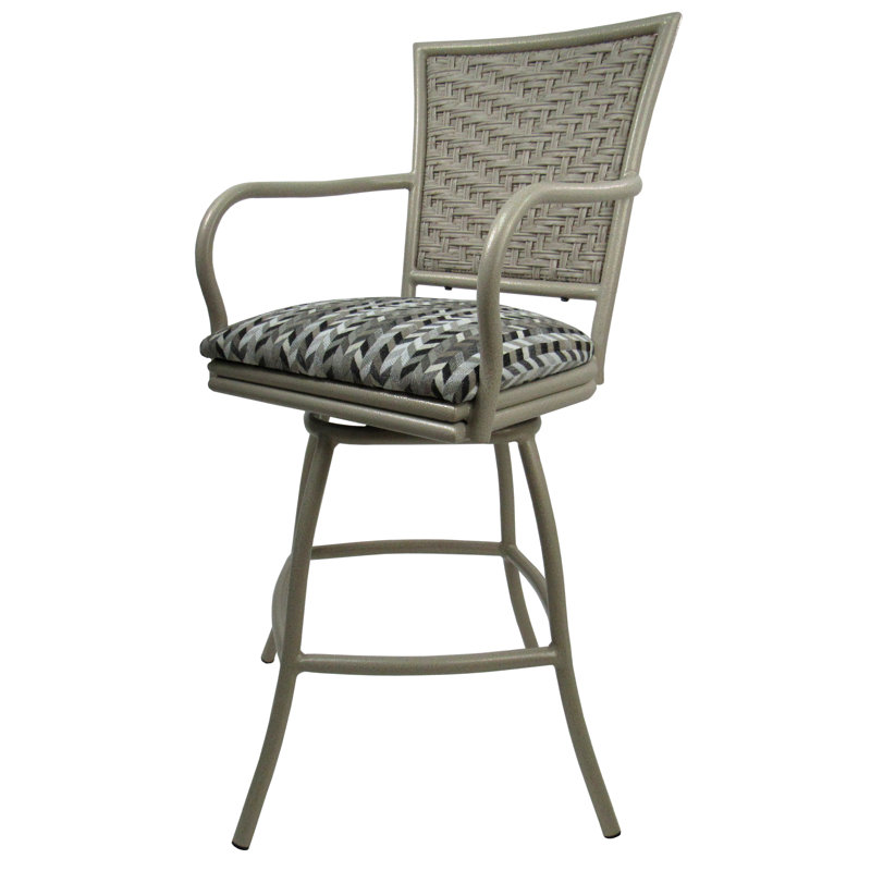 3 lin gris foncé sur fond beige 26 po, Hauteur du siège de 26 po, Gris tourterelle
