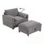 Canapé simple avec repose-pieds et poches de rangement-2143013650