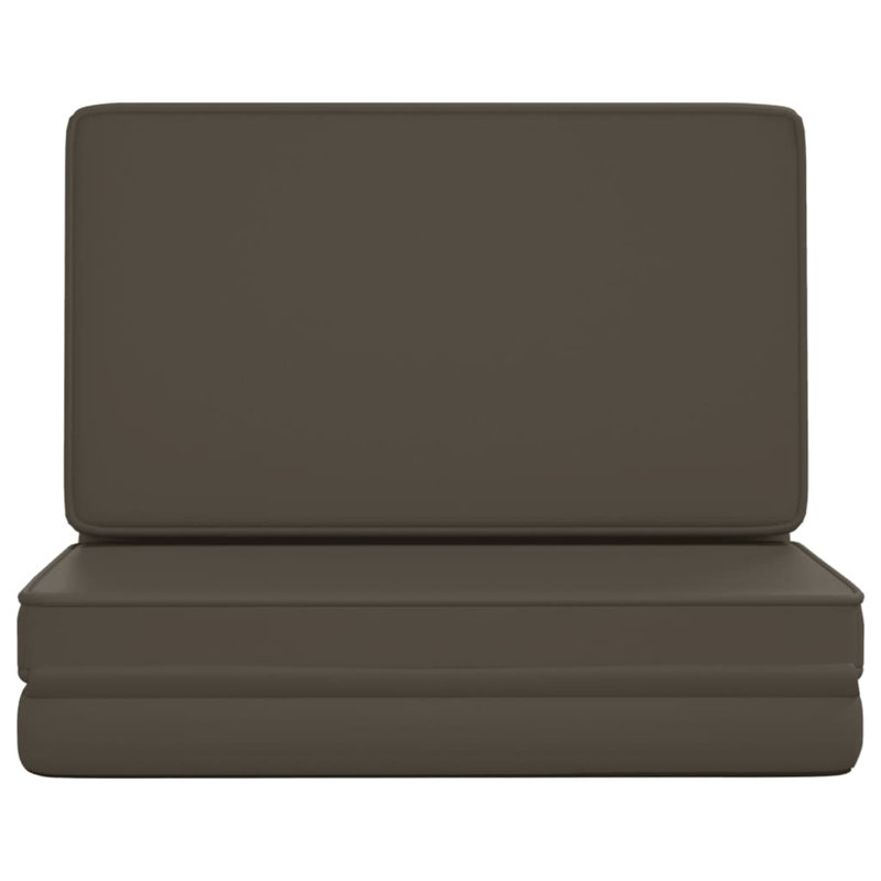 Chaise longue de plancher en cuir synthétique, Anthracite