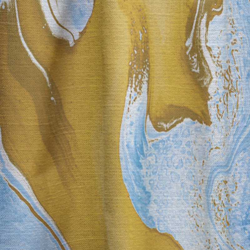 Panneau de rideau simple semi-diaphane avec passe-tringle Abstract, L 52 po x L 84 po
