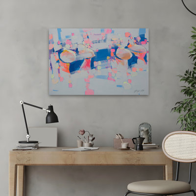 Harbor 1 Blue Gray Blush Multicolor Art Contemporary
