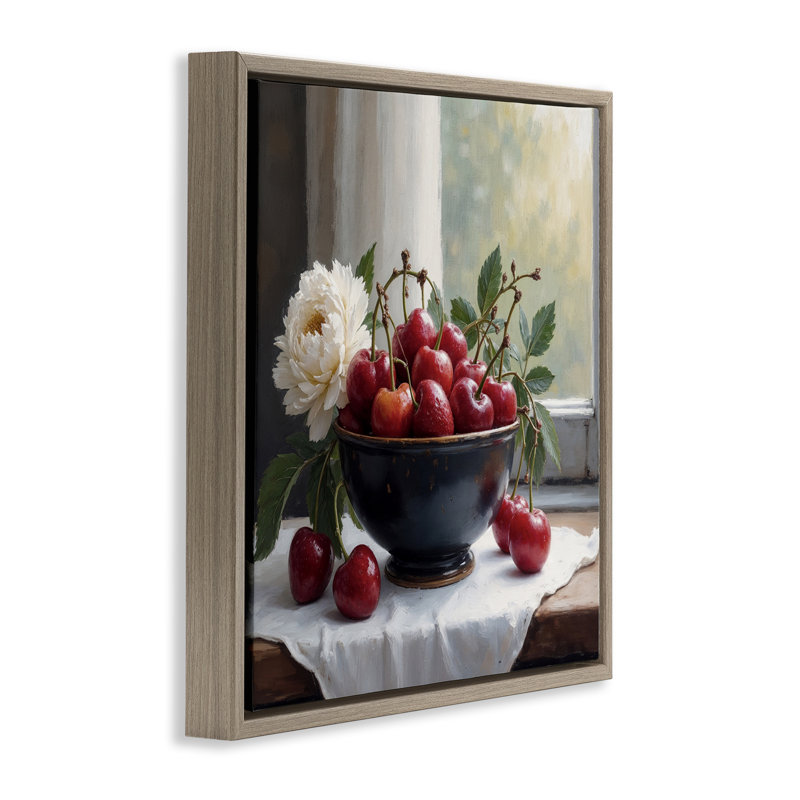 Cadre flottant Cherry & Blossom Still Life, Brun, H 18 po x l 18 po