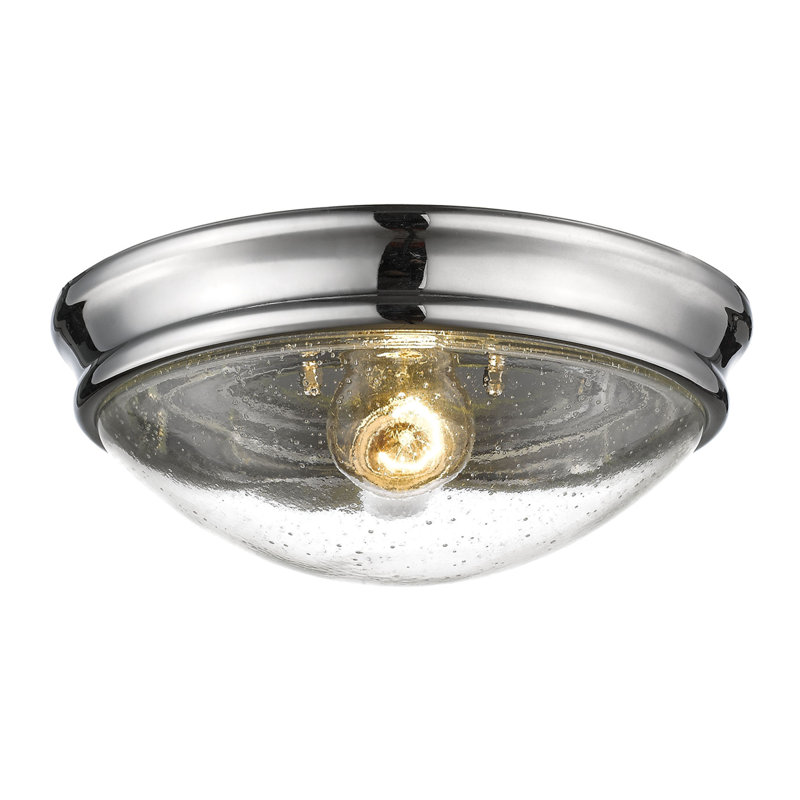 Plafonnier encastré circulaire simple 1 lumière 10 po Scarlett, Chrome