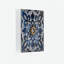 Décoration murale abstraite bleue, blanche et dorée S / 4, 9,5 x 9,5 po