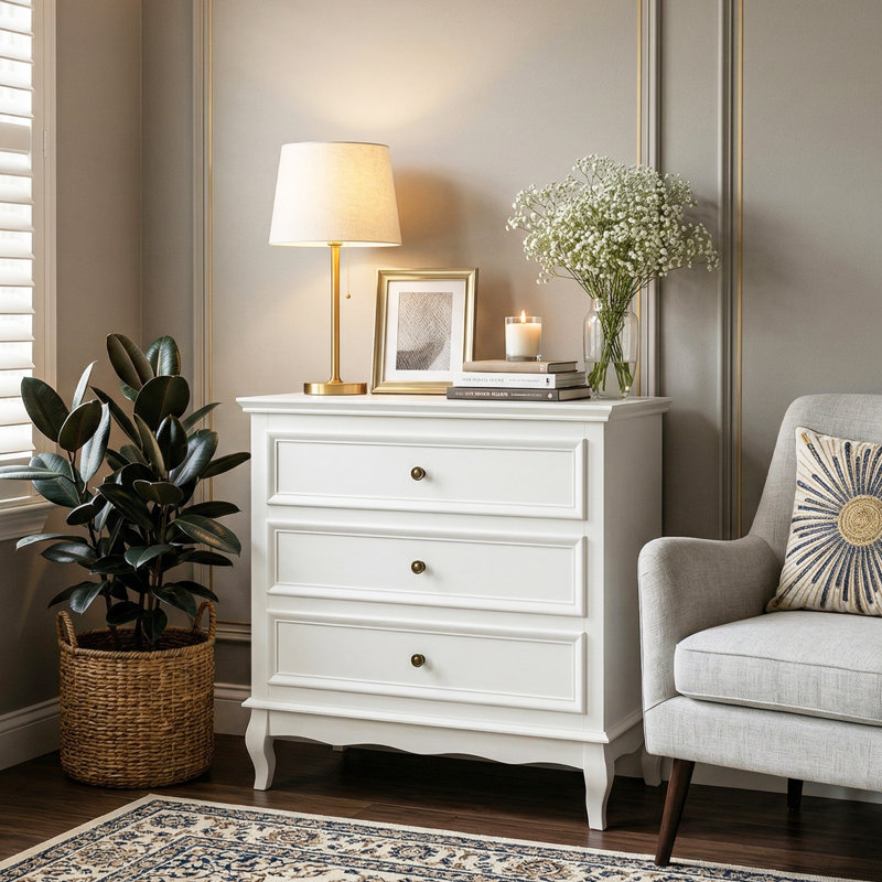 Blane 31.5'' W 3 - Drawer Dresser, White