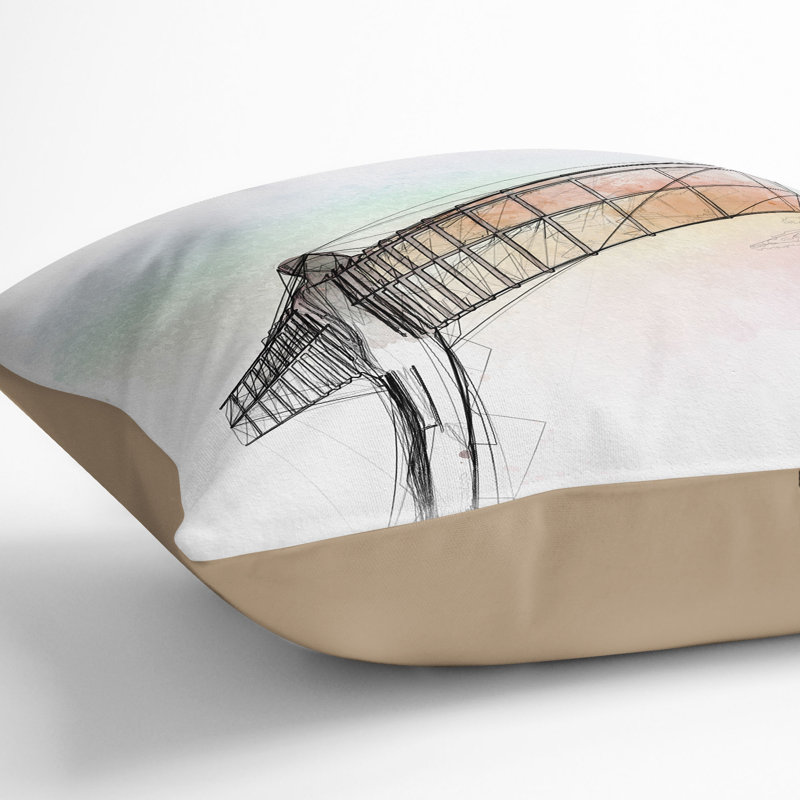 Square Throw Cushion, 40cm H x 40cm W x 15cm D, Stone