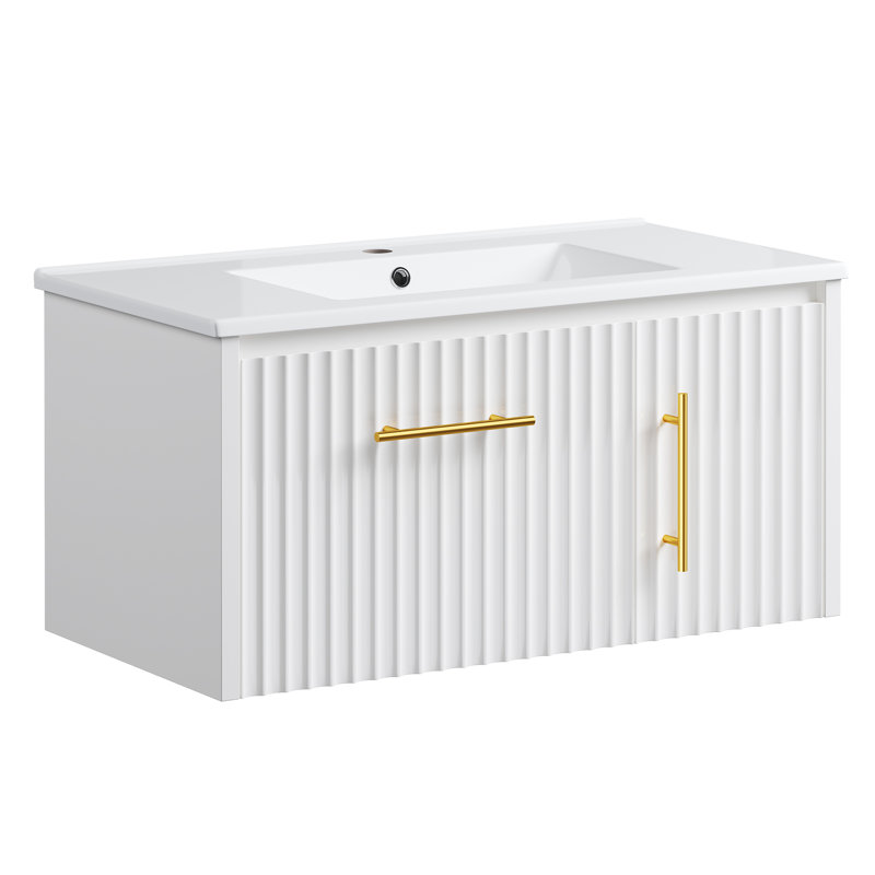 Meuble-lavabo simple 35,8 po Percer