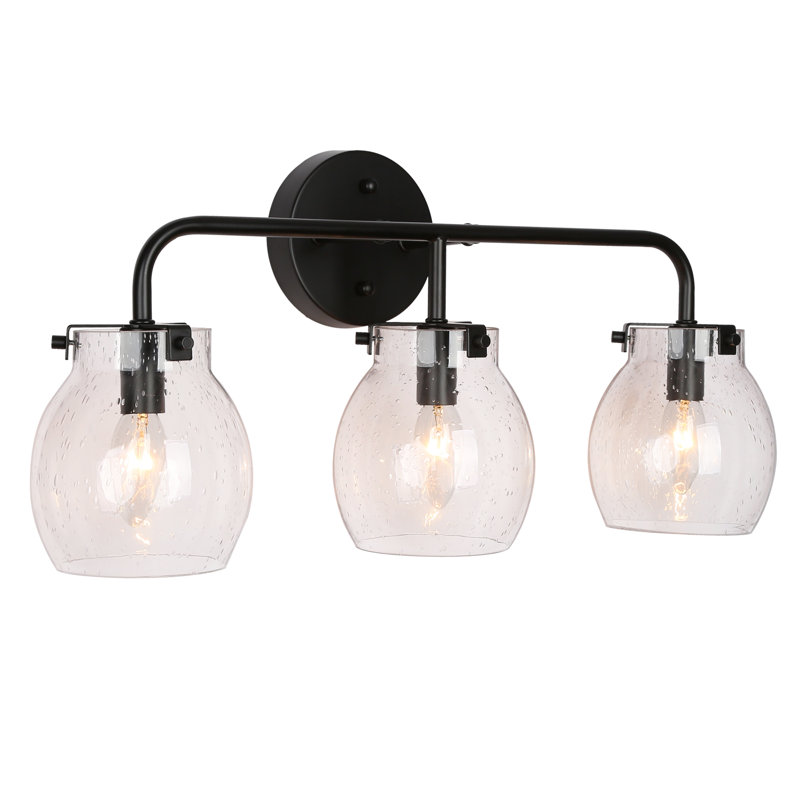 Éclairage pour meuble-lavabo noir à 3 lumières Angelise