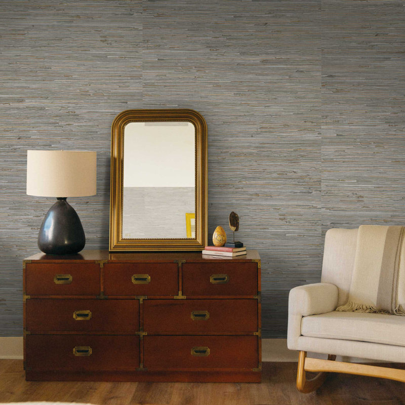 Loose Weave Knotted Jute and Boodle Authentic Grasscloth Wallpaper