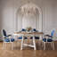Table de salle à manger extensible ronde Farmhouse avec feuille de 16 po, placage de chêne et base en forme de X-2040954521