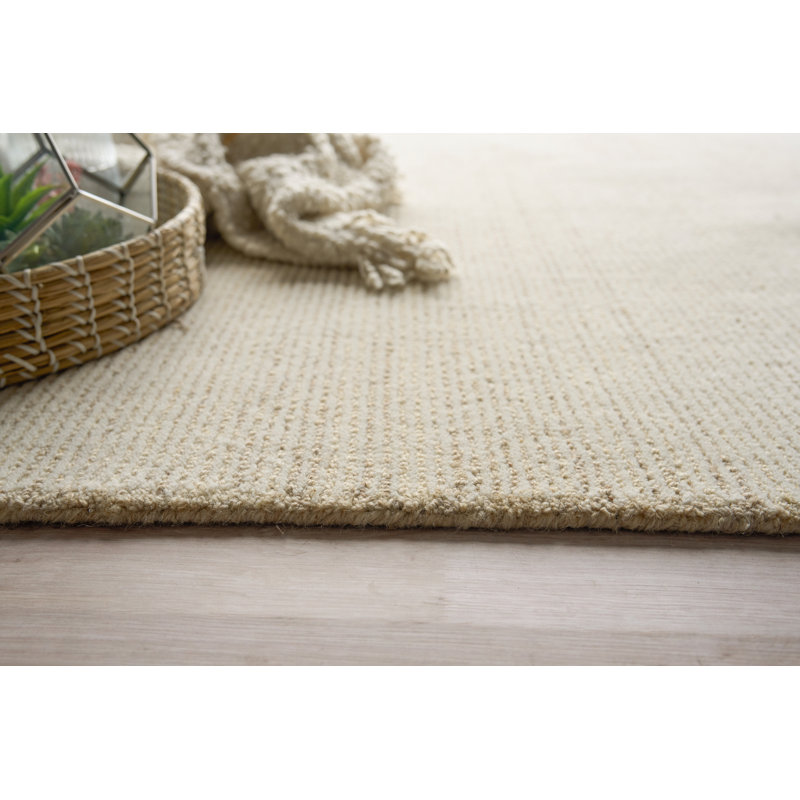 Benton Hand Tufted New Zealand Wool Natural Beige/Ivory Area Rug, 10'X14'