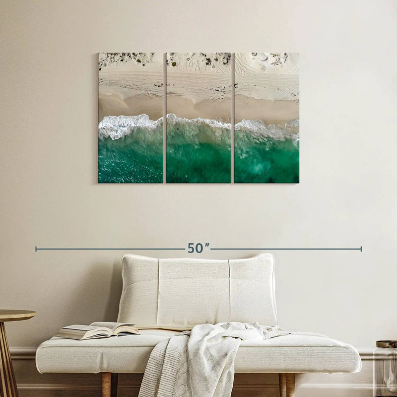 Vue aérienne de Gillard Beach Shore, H 24 po x l 38 po