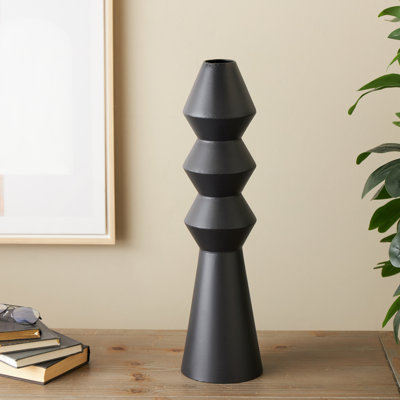 Vase cannelé en métal Cole And Grey
