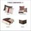 Ensemble de literie pour grand lit 7 pièces - rouge avec broderie et décorations