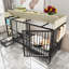 Grande cage pour animal de compagnie avec rangement en fer - Matériau, espace de couleur beige noir