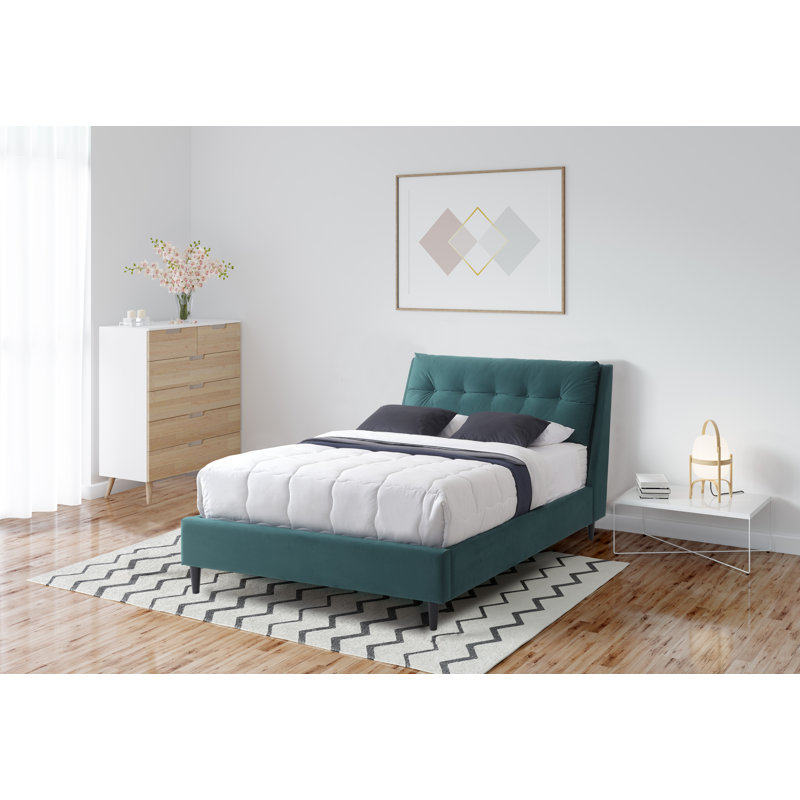 Kuruc Upholstered Bed, Kingsize (5'), Green
