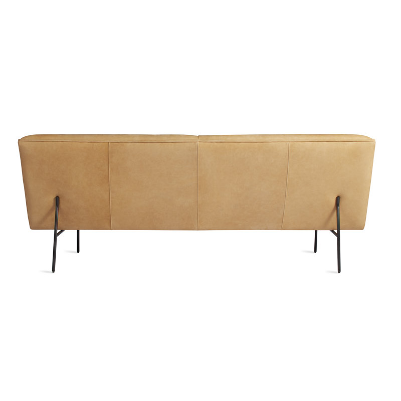 Dandy Sofa, Camel Genuine Leather, 32" H x 86" W x 37" D
