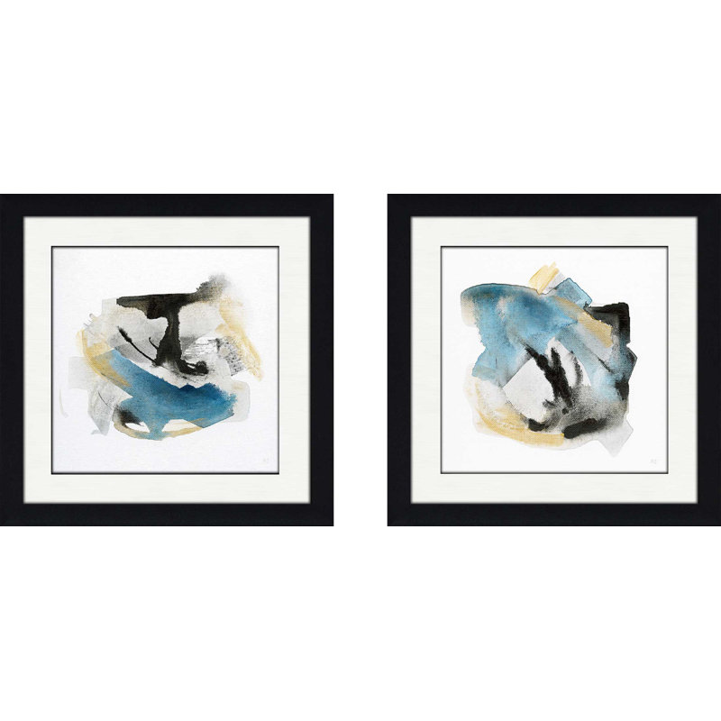 « artesian spring iii », ensemble de 2 reproductions de peintures à l’acrylique encadrées, H 16,5 po x l 33 po x P 1 po