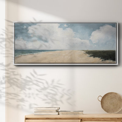 Plage à pied - Toile encadrée de qualité supérieure - Prêt à être accroché