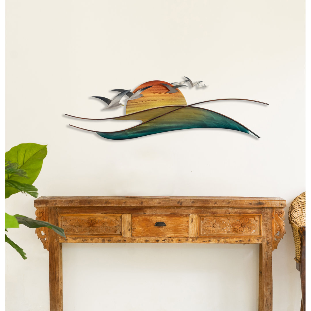 Handmade Coastal Landscape & Nature Wall Decor on Metal Dovecove