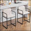 Ensemble confortable de 2 tabourets de bar modernes à hauteur de comptoir avec accoudoirs, structure en métal et siège rembourré, chaise de salle à manger confortable pour îlot de cuisine, bar ou restaurant-666840447