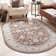 Tapis floral brun / ivoire Charlotte