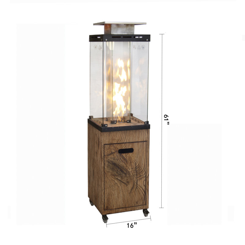 Chauffe-terrasse au propane 41 000 BTU, Acier Inoxydable
