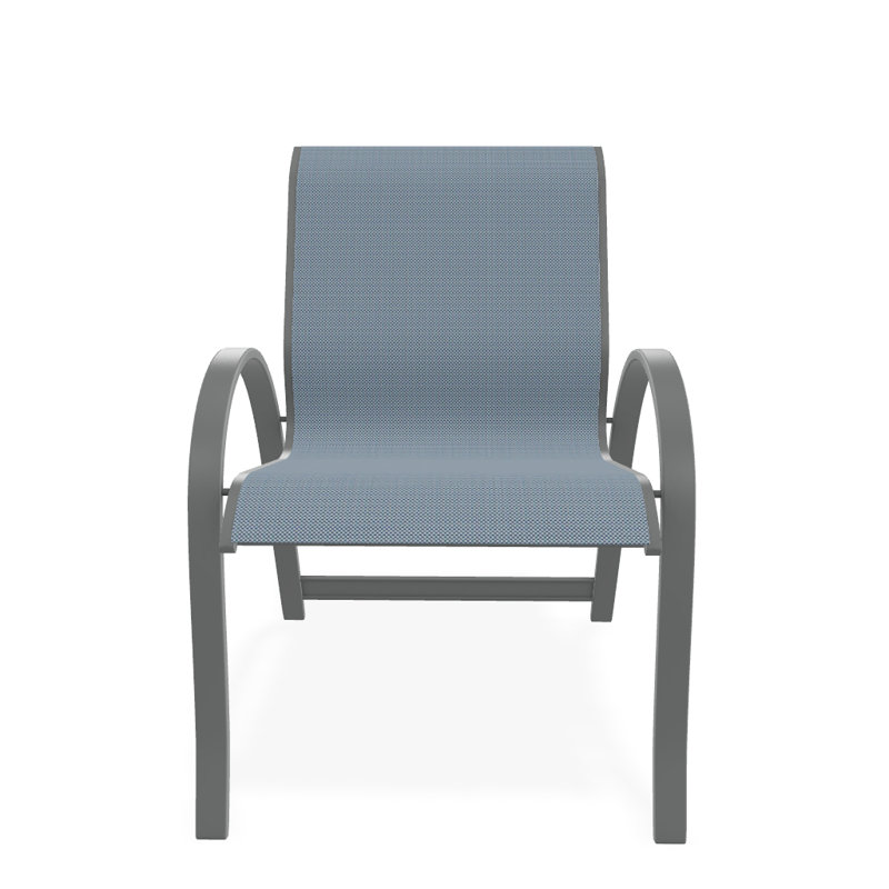 Aruba Stacking Patio Dining Armchair, Fiesta, Graphite