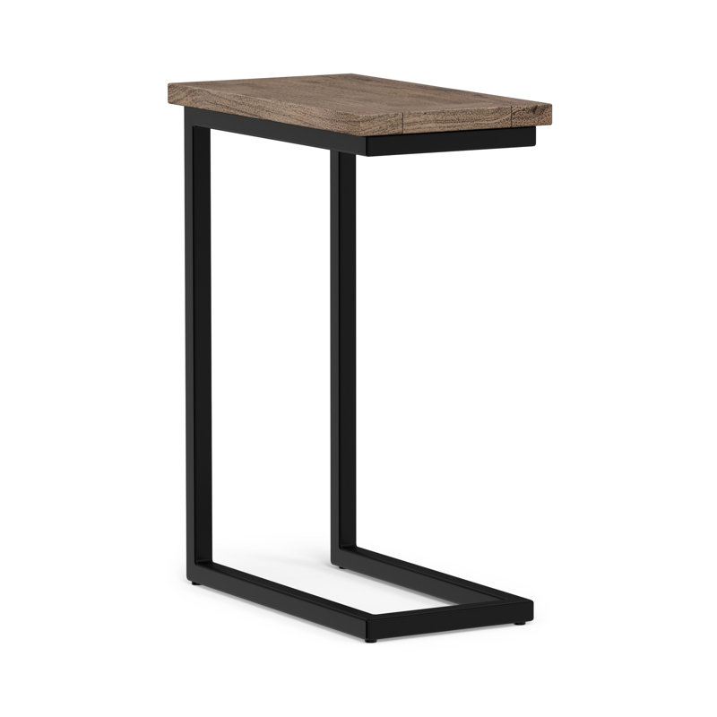 Table d'appoint Moreland, H 24 po x l 18 po x P 10,2 po, Brun plage, Noir