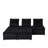 Basic Sectional Sofa, 160" Velvet 5 Pc  Sofa Ottoman