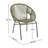 OUDOOR WICKER CHAIR, GREEN, SET OF 2-78699065