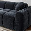 Canapé 98,4 po en velours côtelé 4 places de style cube, en mousse moulée par compression-914634822