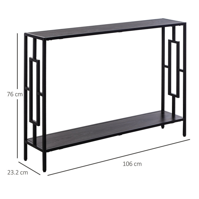 Spoffo 106 cm W Console Table, Black