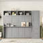 Ajae Murphy Bed with Storage Bookcase, Drawers and Wardrobe-588590547-590699969
