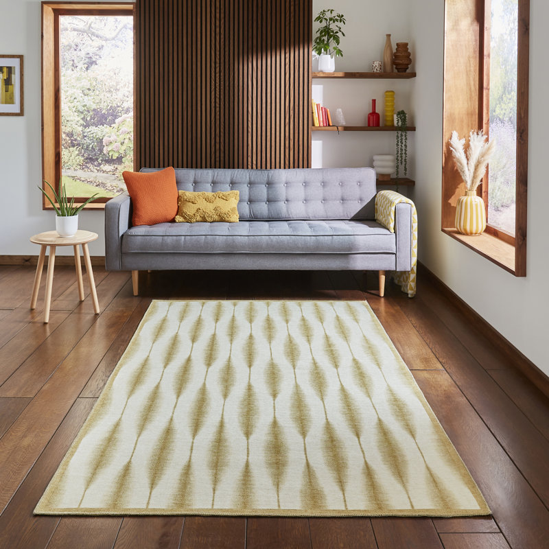 Scion Floral Digitally Printed 152cm X 230cm Area Rug, Yellow