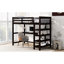 Lit mezzanine simple avec tablette et bureau pour une utilisation d'espace - Options de rangement colorées-1996316087-1996316088