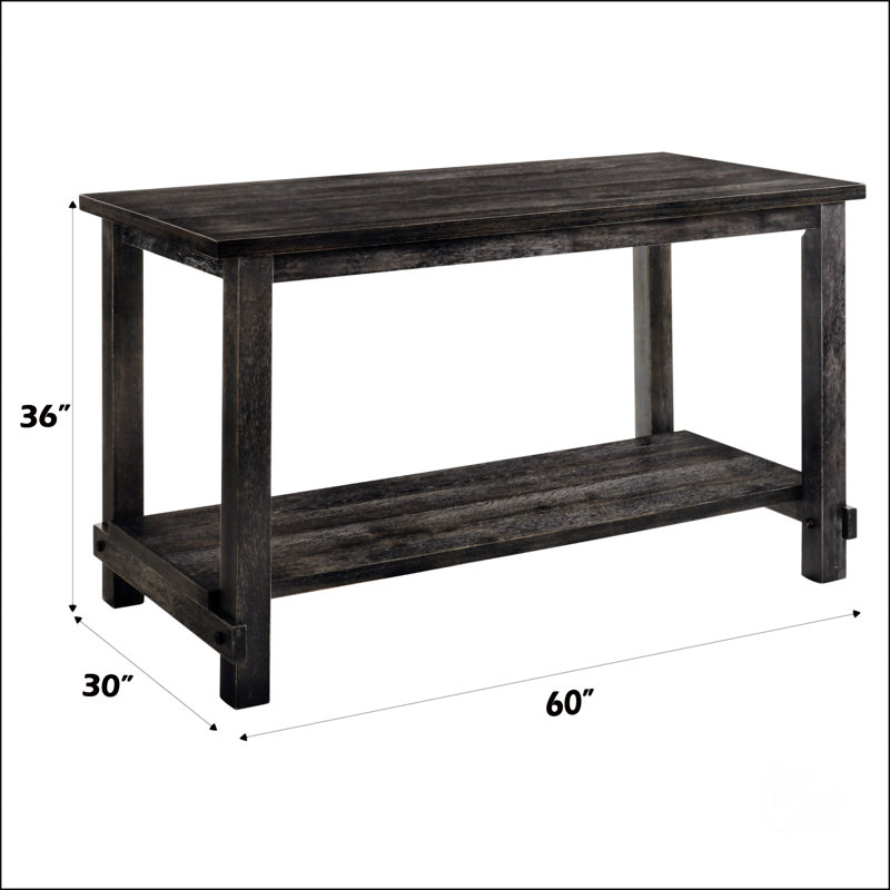 Table à hauteur de comptoir au fini gris patiné
