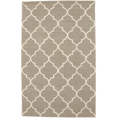 Rectangle Scheurman Pastel Brown Trellis 5X8 Hand-Tufted Modern Rug