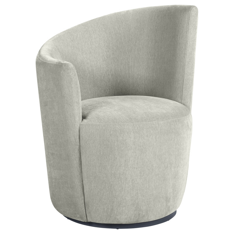 Fauteuil pivotant rembourré Nueva, Mélange de polyester gris