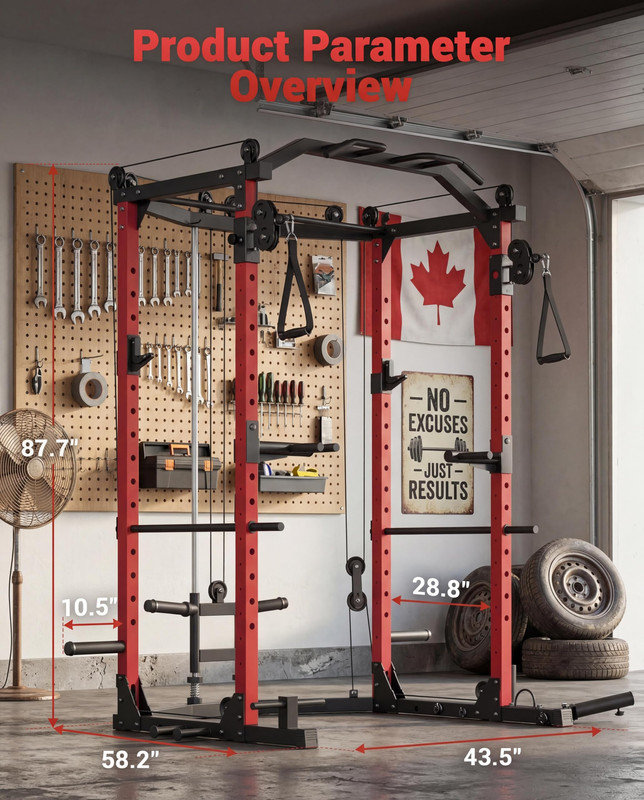 Power Cage avec câble croisé - support de salle de gym à domicile d'une capacité de 2000 lb