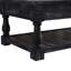 Table basse polyvalente à plateau relevable noir vieilli avec tablettes et plateaux de rangement-340295081