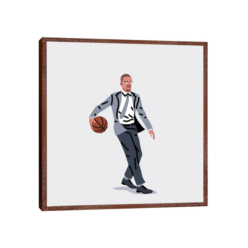 Balling Malcolm by Elad Shagrir - Print on Canvas, 66.04 cm H x 66.04 cm W, Classic Brown Wood Framed