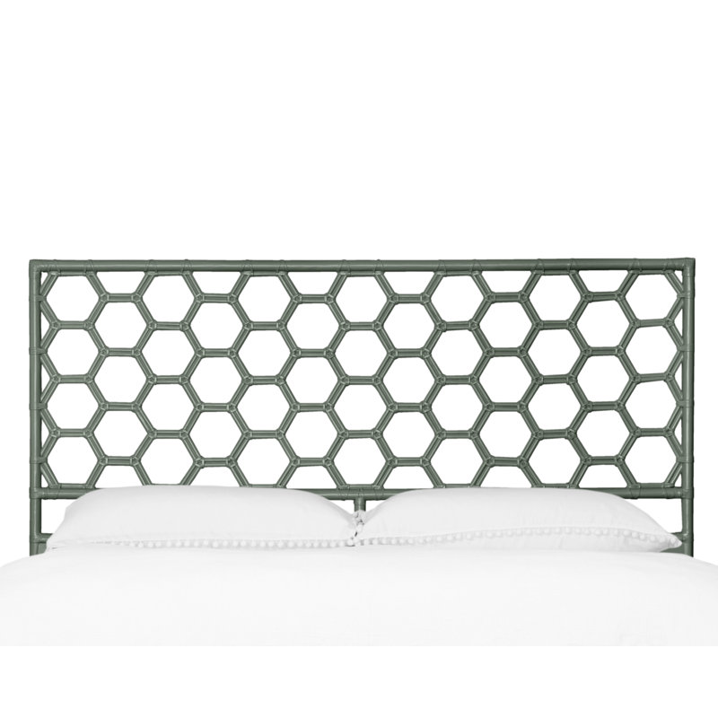 Honeycomb Open-Frame Headboard, King, Evergreen