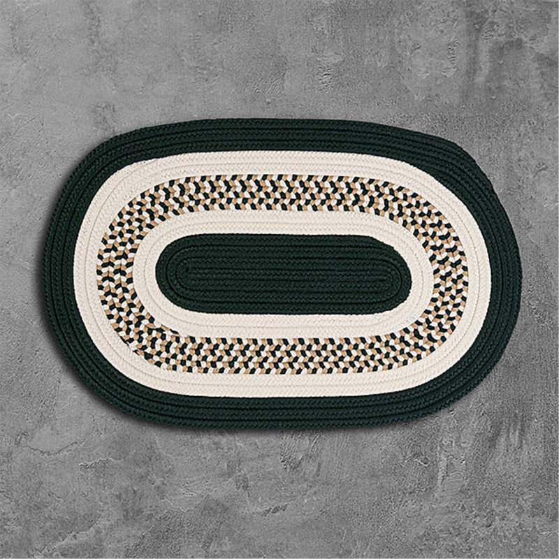 Tapis intérieur / extérieur Bloxom - vert foncé, Rond 3 pi