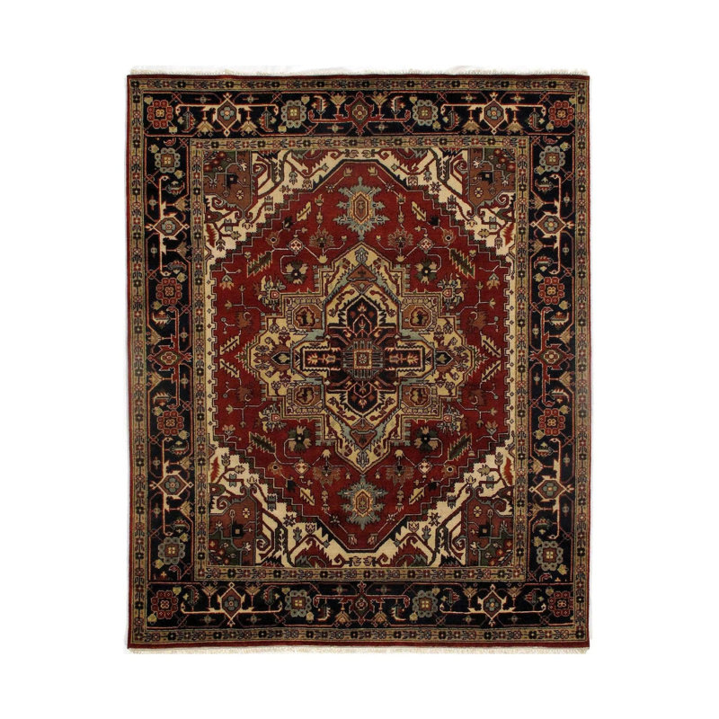Hand Woven Cotton and Wool Oriental Area Rug