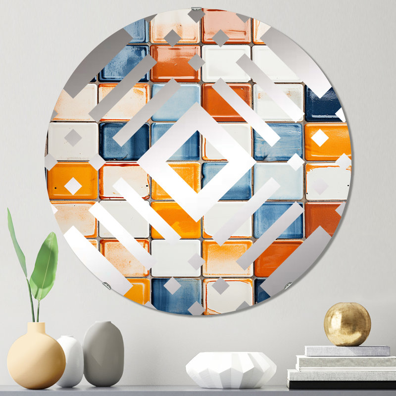 Chewuch - Miroir décoratif à losanges, 23,6 po x 23,6 po